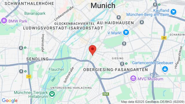 Map of the area around Tegernseer Landstraße 98, München, Bayern