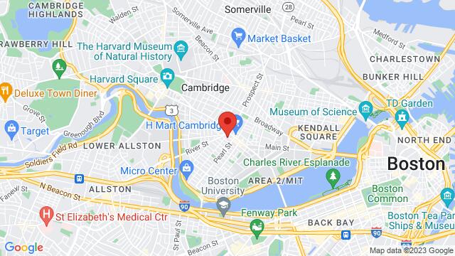 Map of the area around Havana Club, 288 Green St, Central Sq, Cambridge, MA, 02139, United States