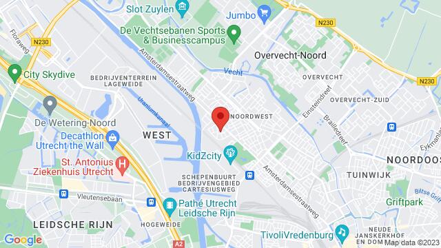 Map of the area around Wattlaan 10, 3553 GX Utrecht, Nederland