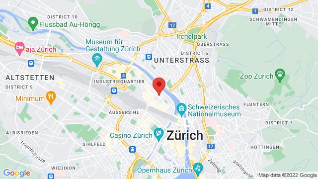 Map of the area around MARKTBar, Limmatstrasse 118, 8005 Zürich, Switzerland 