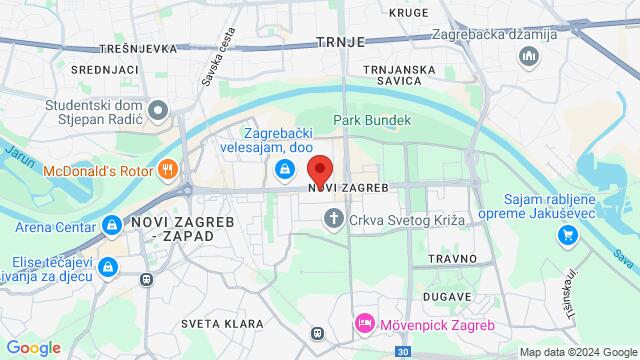 Map of the area around Avenija Dubrovnik 10,Zagreb, Croatia, Zagreb, GZ, HR