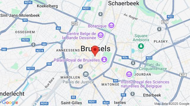 Map of the area around Kunstberg 5, 1000 Brussel, België,Brussels, Belgium, Brussels, BU, BE