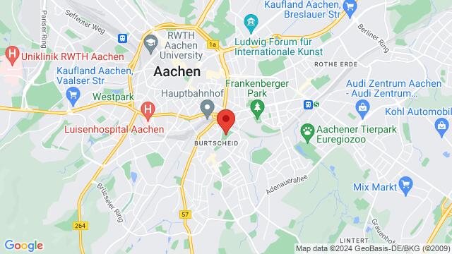 Map of the area around Dammstrasse 40, Aachen