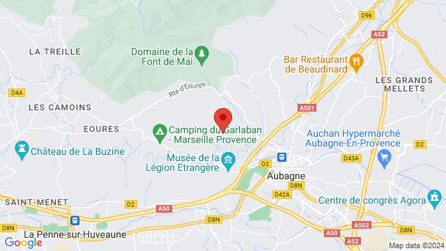 Map of the area around Pamplemousse Club, 701 Chemin de la Royante, 13400 aubagne
