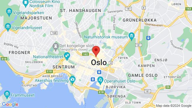 Kaart van de omgeving van Bysykkelstativene På Arbeidersamfunnets Plass, Hammersborggata, 0181 Oslo, Norge,Oslo, Norway, Oslo, OS, NO