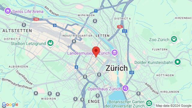 Map of the area around Militärstrasse 84, 8004 Zürich, Schweiz,Zürich, Switzerland, Zurich, ZH, CH