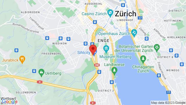 Map of the area around Kalanderplatz 1, 8045 Zürich