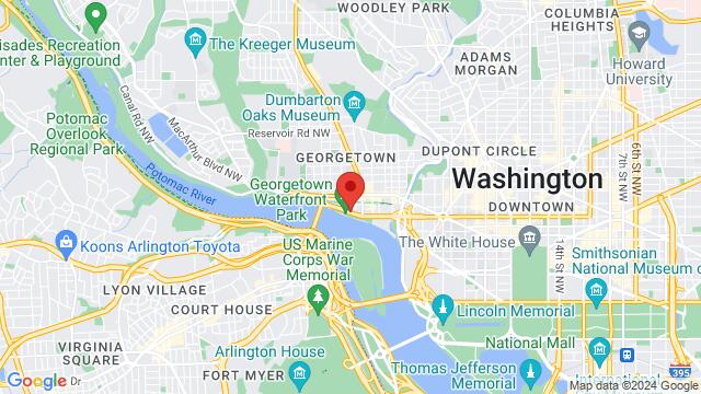 Map of the area around 3299 Water Street, 3299 Water Street NW, Washington DC, DC, 20007, United States