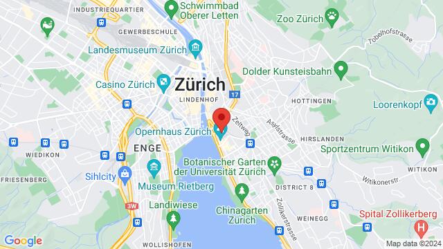 Kaart van de omgeving van Theaterstrasse 10, 8001 Zürich, Schweiz,Zürich, Switzerland, Zurich, ZH, CH