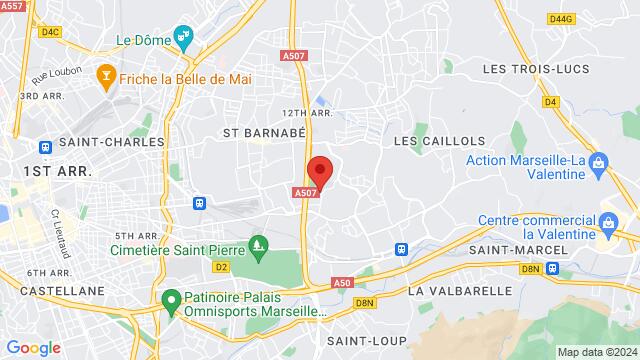 Map of the area around Forfit - 4 rue Louis Reybaud - 13012 Marseille