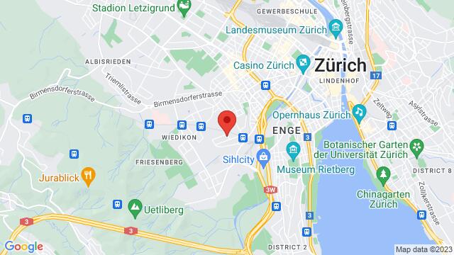 Map of the area around La pantera, Räffelstrasse 11, 8045 Zürich, Switzerland