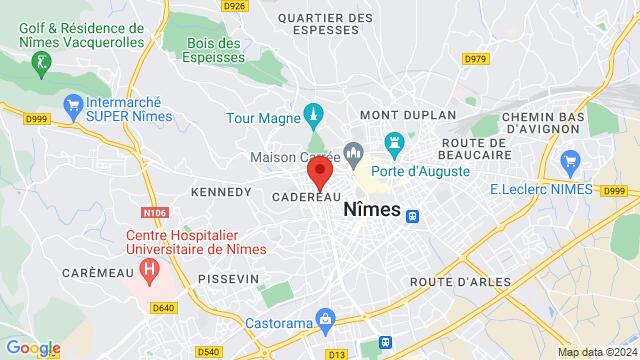 Karte der Umgebung von 36 boulevard Jean Jaurès 30900 Nîmes