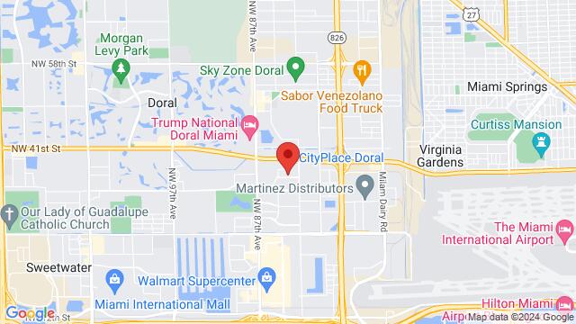 Map of the area around Chico Malo Miami, 3450 Northwest 83rd Avenue, Suite 220, Doral, FL, 33122, US