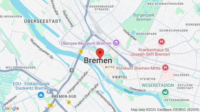 Map of the area around Wandschneiderstr. 6 , 28195, Bremen