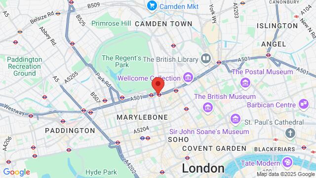 Map of the area around 229 the Venue, 229 Great Portland Street, London, United Kingdom