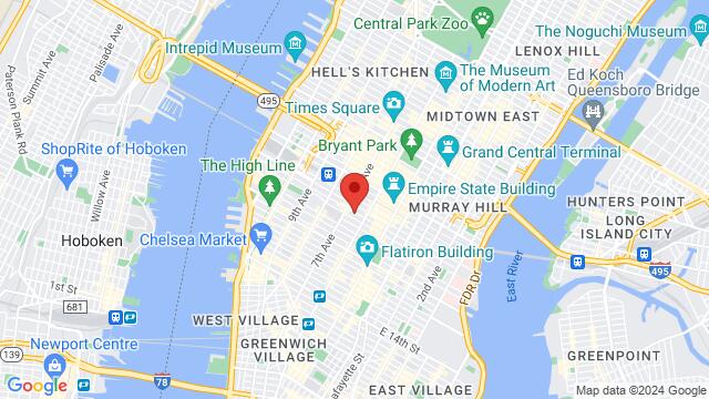 Map of the area around 134 West 29th Street, New York, NY, US