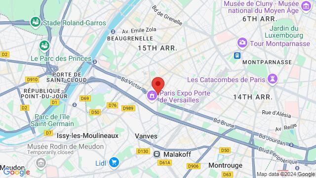 Map of the area around 1 Rue Lefebvre 75015 Paris