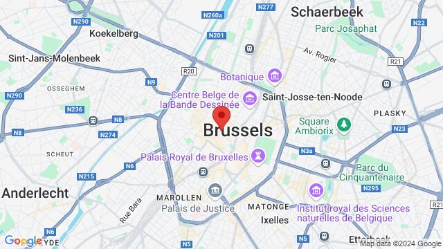 Carte des environs The Sneakers Korte Beenhouwersstraat 1 1000  Brussel