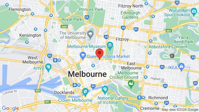 Map of the area around Pachanga, 380 Russell St, Melbourne, 3000, AU
