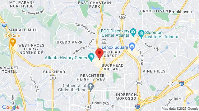 Map of the area around Sanctuary Nightclub ATL, 3209 Paces Ferry Place NW, Atlanta, GA, 30305, United States