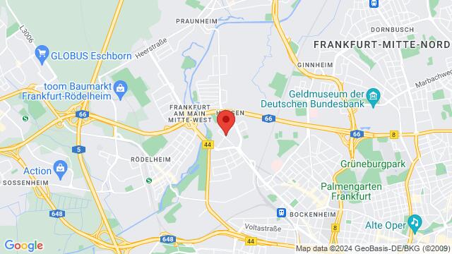 Karte der Umgebung von Bachmannstraße 2, 60488 Frankfurt am Main, Deutschland,Frankfurt, Germany, Frankfurt, HE, DE