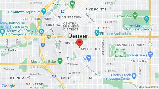 Karte der Umgebung von 1115 Acoma St, Denver, CO 80204-3658, United States,Denver, Colorado, Denver, CO, US