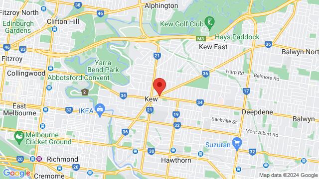 Map of the area around 188 High St, Kew VIC 3101, Australia,Melbourne, Victoria, Australia, Melbourne, VI, AU