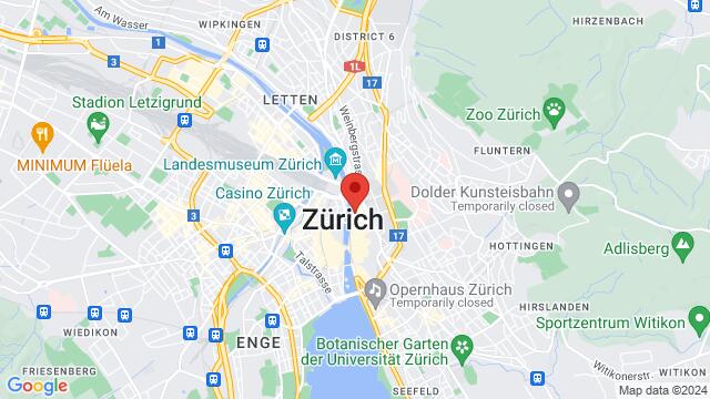 Map of the area around Studio One Space, Limmatquai 116, 8001 Zürich