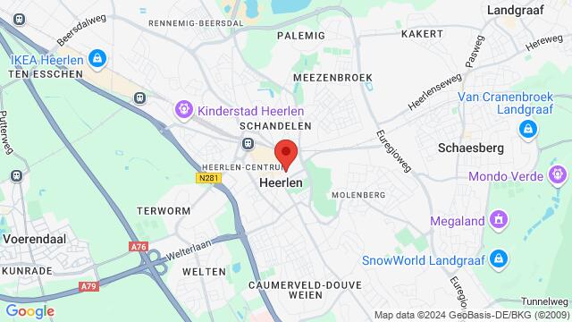 Map of the area around Swing-inn - Heerlen (NL)