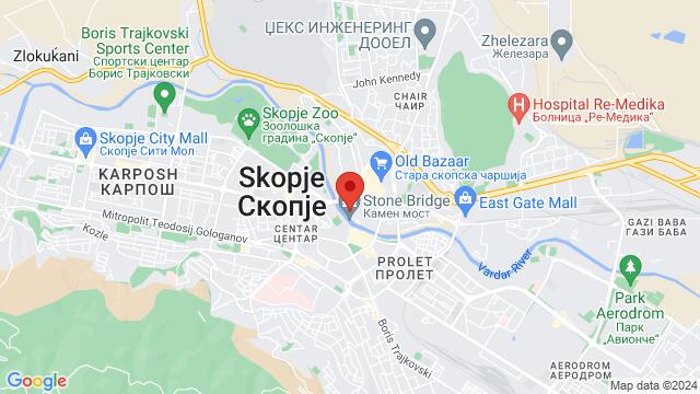 Map of the area around Museum of the Macedonian Struggle, Skopje, Macedonia, The Former Yugoslav Republic Of, Skopje, AR