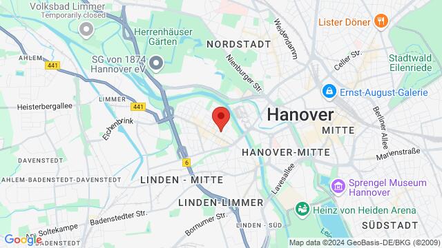 Map of the area around Forró Hannover Elisenstraße 10, 30451, Linden-Limmer, Hannover