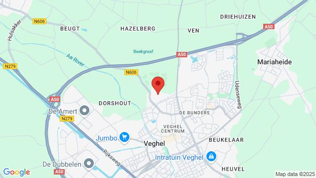 Map of the area around Van de Burgt- Veghel (NL)