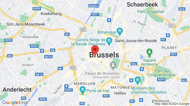 Map of the area around Grote Markt 1, 1000 Brussel, België,Brussels, Belgium, Brussels, BU, BE