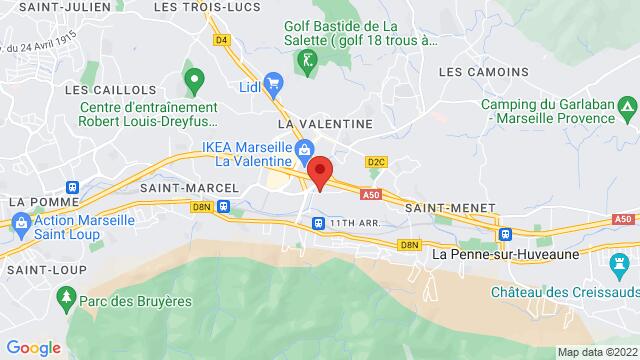 Karte der Umgebung von 7 Montée Commandant de Robien 13011 Marseille
