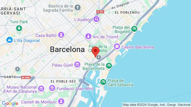 Map of the area around Avinguda del Marquès de l'Argentera, 4, 08003 Barcelona (Barcelona), Espanya,Barcelona, Spain, Barcelona, CT, ES