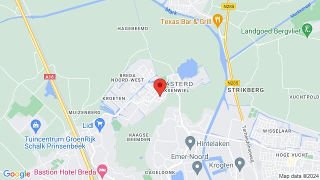 Carte des environs Tweeschaar, 4822 AT Breda, Nederland, Breda, The Netherlands