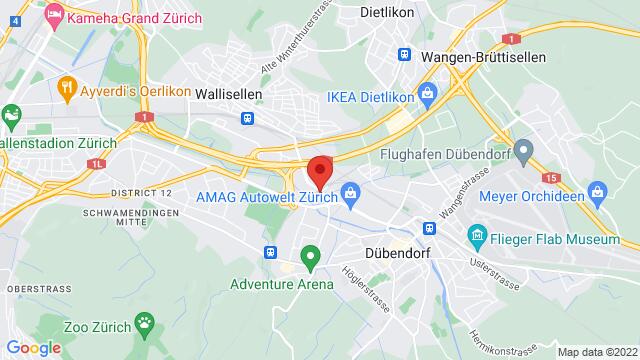 Map of the area around Am Wasser 1, 8600 Dübendorf