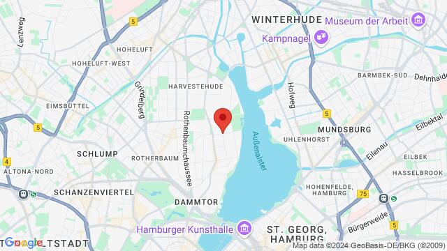 Map of the area around Milchstraße 12, Hamburg, HH, DE