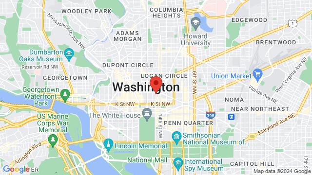 Map of the area around The Westin Washington, DC Downtown US