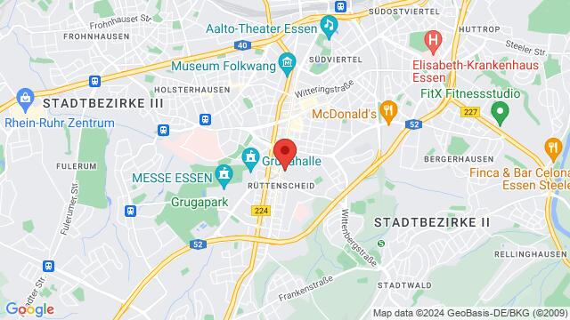 Map of the area around Giradet Str 2-38, 45131, Essen