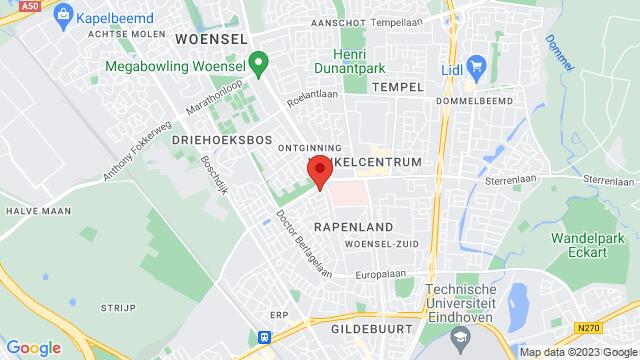 Map of the area around Willem Rosestraat 2a, 5622 GH Eindhoven