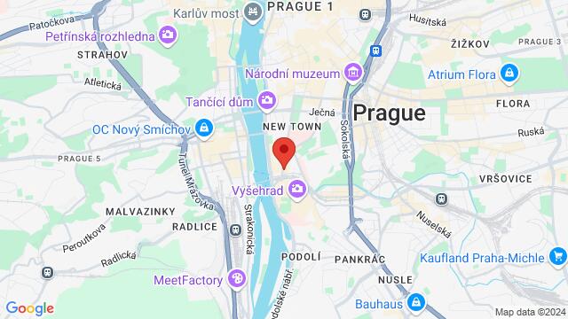 Karte der Umgebung von Vyšehradská 414/6, 128 00 Praha, Česko,Prague, Czech Republic, Prague, PR, CZ