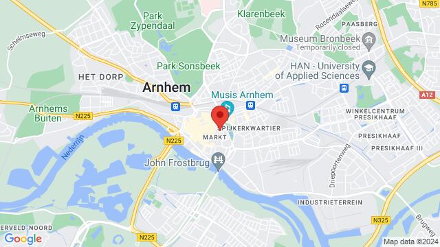 Map of the area around Vale Poort 8, Arnhem