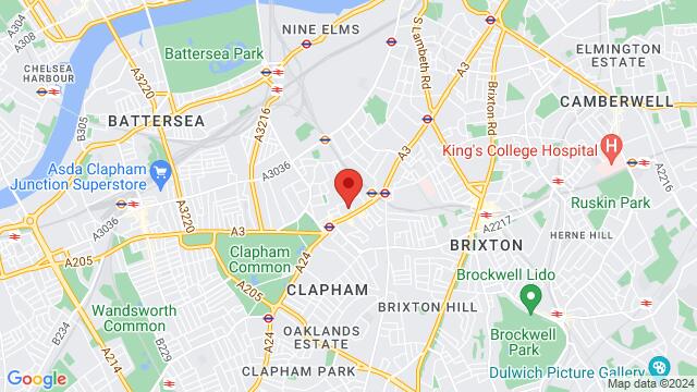 Map of the area around St Peters Church Hall, 14 Prescott Place, London, SW4 6BT, United Kingdom