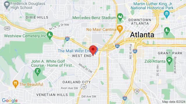 Map of the area around 887 Ralph David Abernathy Boulevard Southwest, 30310, Atlanta, GA, US